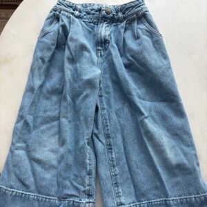 Mini Boden Wide Leg Pleated Girls Jeans